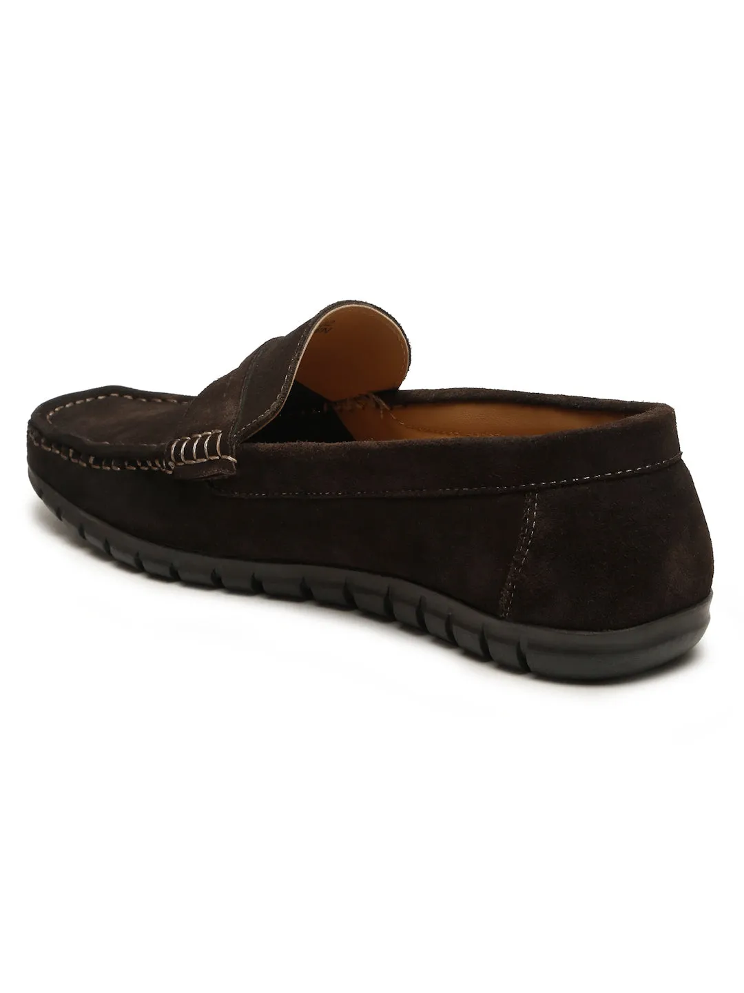 Men's Brown Suede Leather Loafers