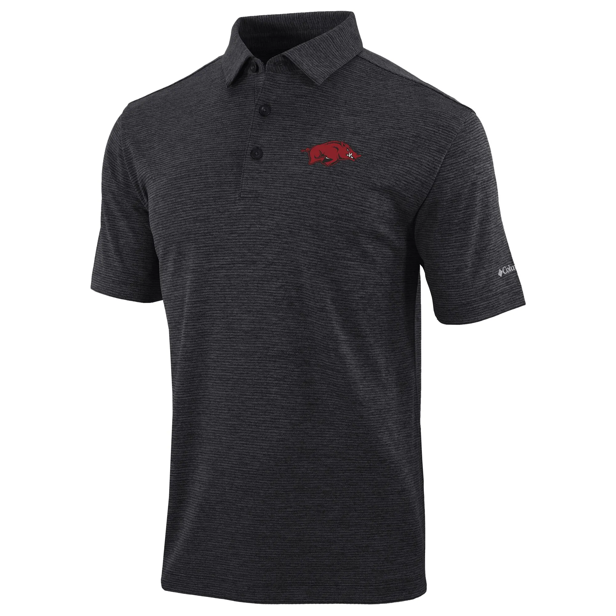 Men's Columbia Black Arkansas Razorbacks Omni-Wick Set II Polo