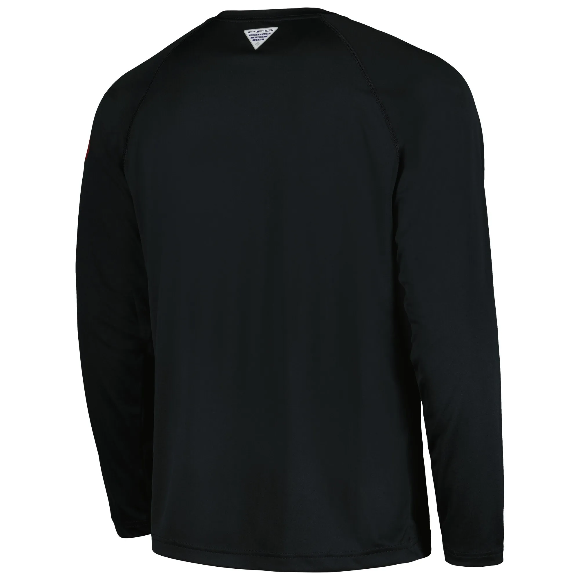 Men's Columbia Black Arkansas Razorbacks Terminal Tackle Omni-Shade Raglan Long Sleeve T-Shirt