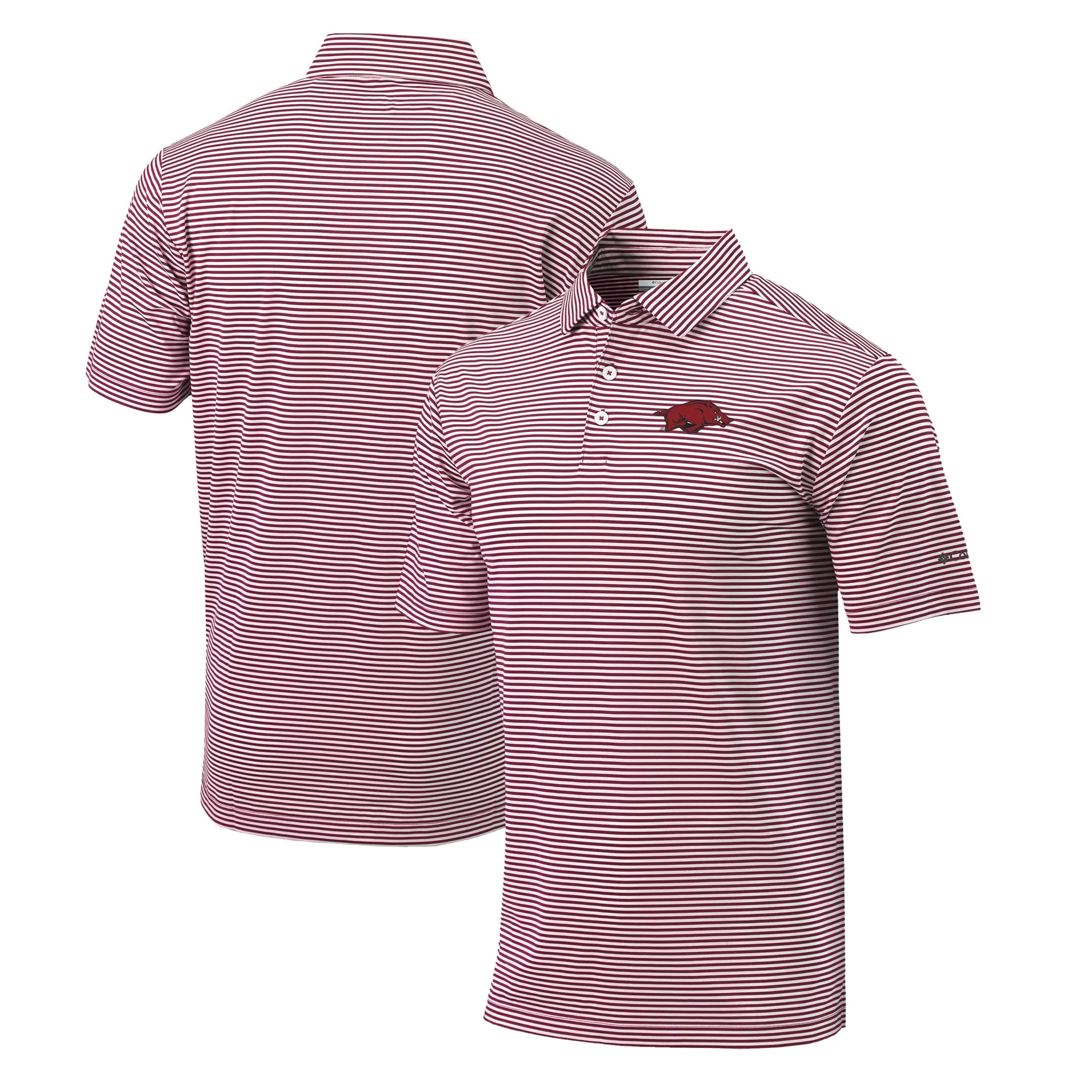 Men's Columbia Cardinal Arkansas Razorbacks Omni-Wick Club Invite Polo