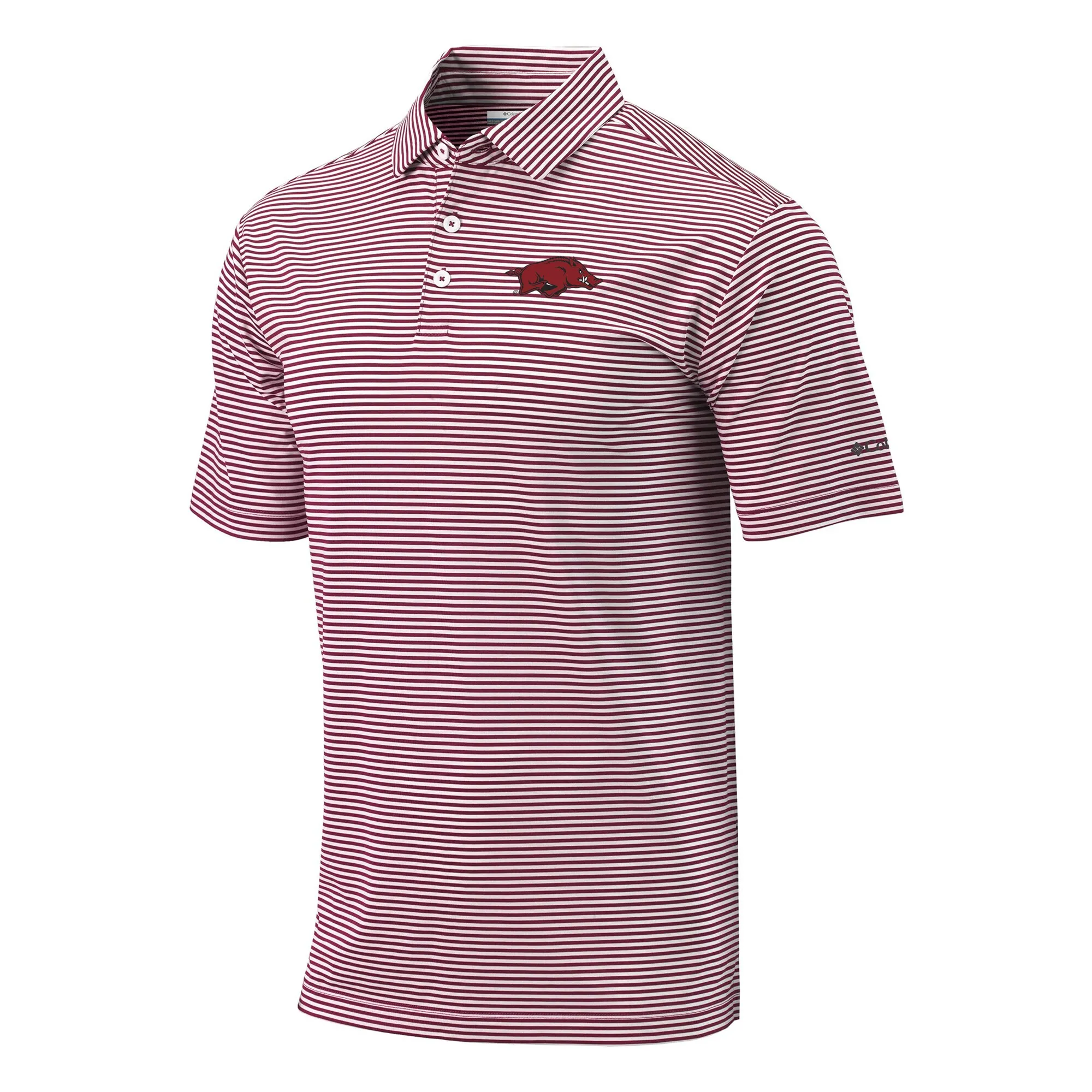 Men's Columbia Cardinal Arkansas Razorbacks Omni-Wick Club Invite Polo