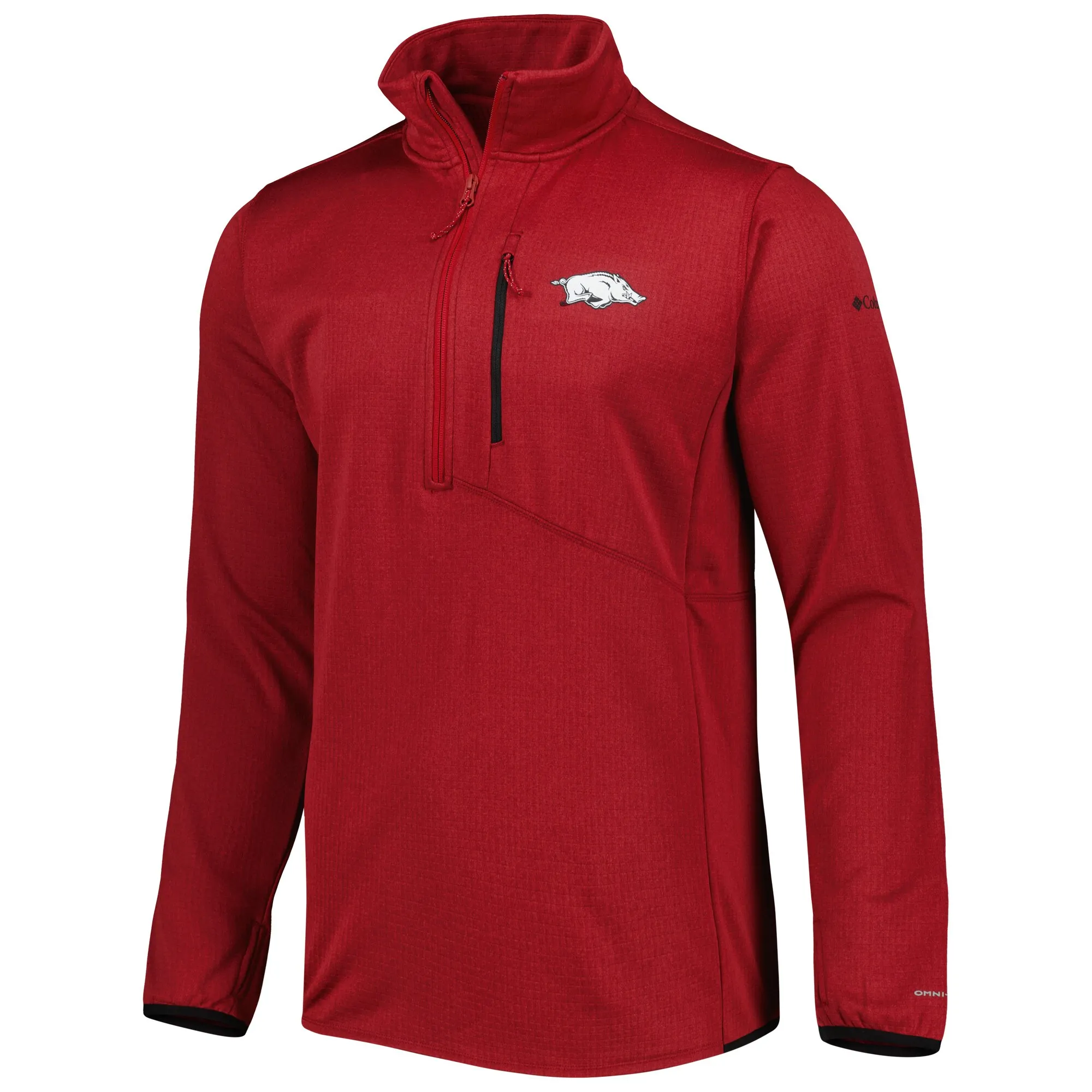 Men's Columbia Cardinal Arkansas Razorbacks Park View Omni-Wick Half-Zip Top