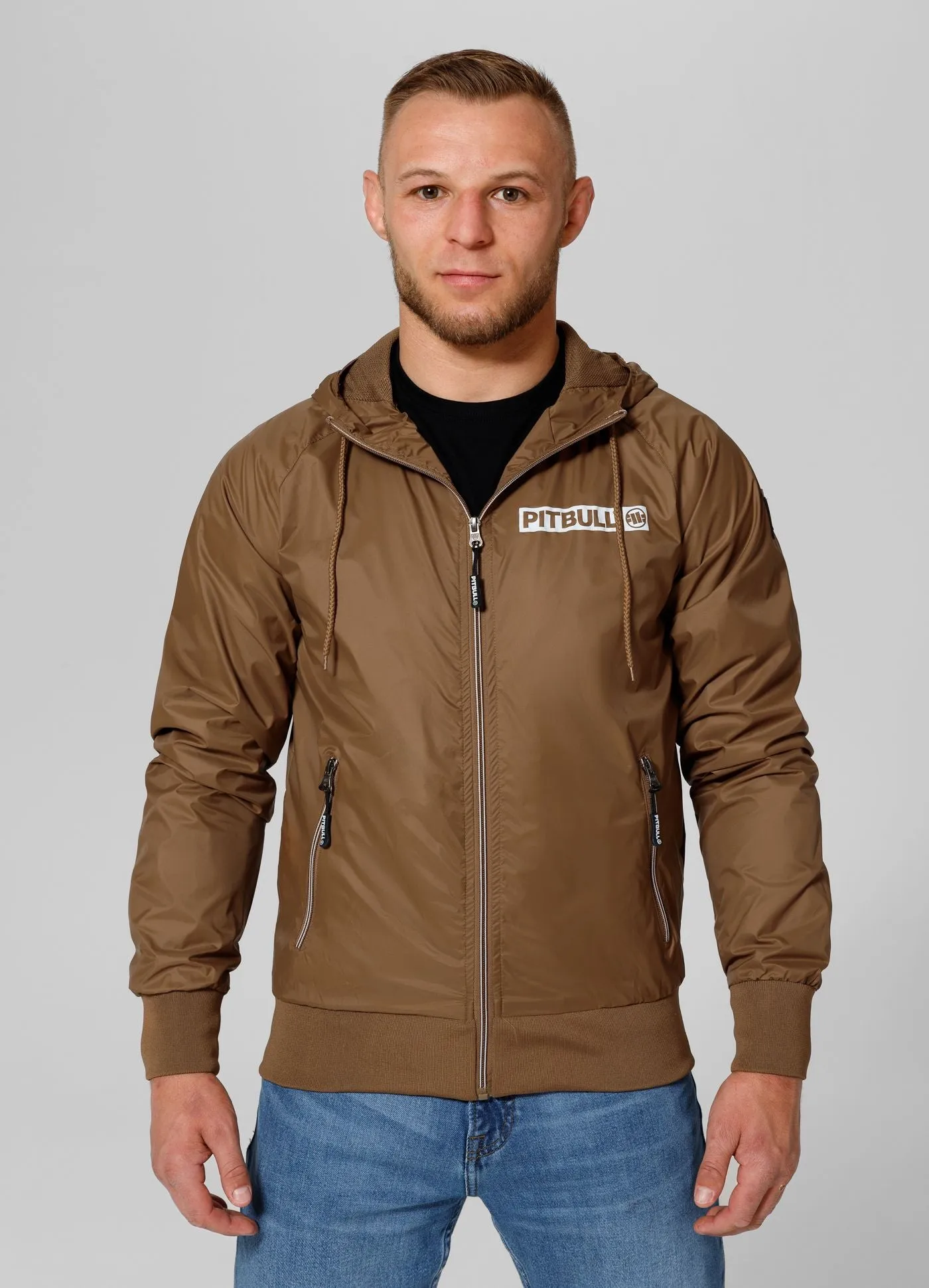 Men's transitional hooded jacket Athletic Logo