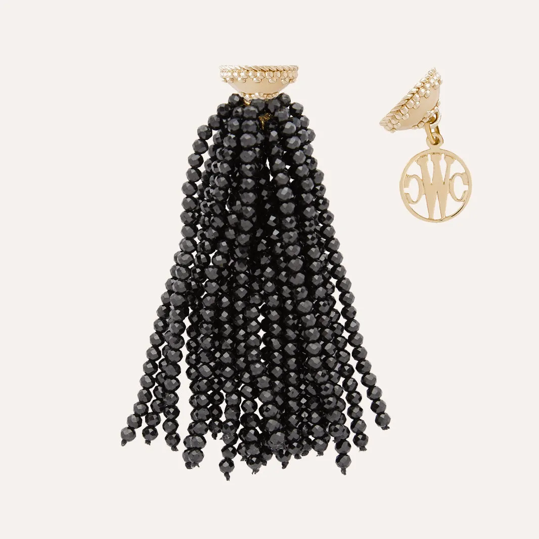 Michel Black Spinel Tassel