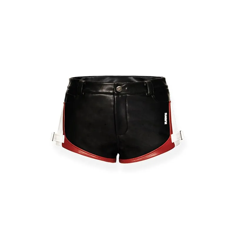 Motorcycle Leather Shorts-