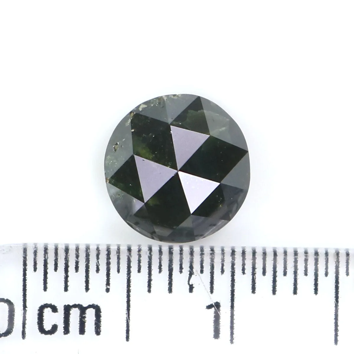 Natural Loose Rose Cut Green Color Diamond 1.78 CT 7.20 MM Round Rose Cut Shape Diamond L5769