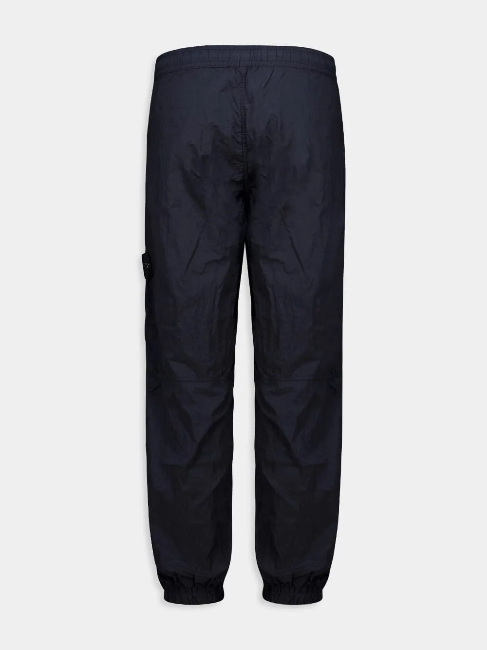 Navy Blue Cargo Jogger Pants in Nylon