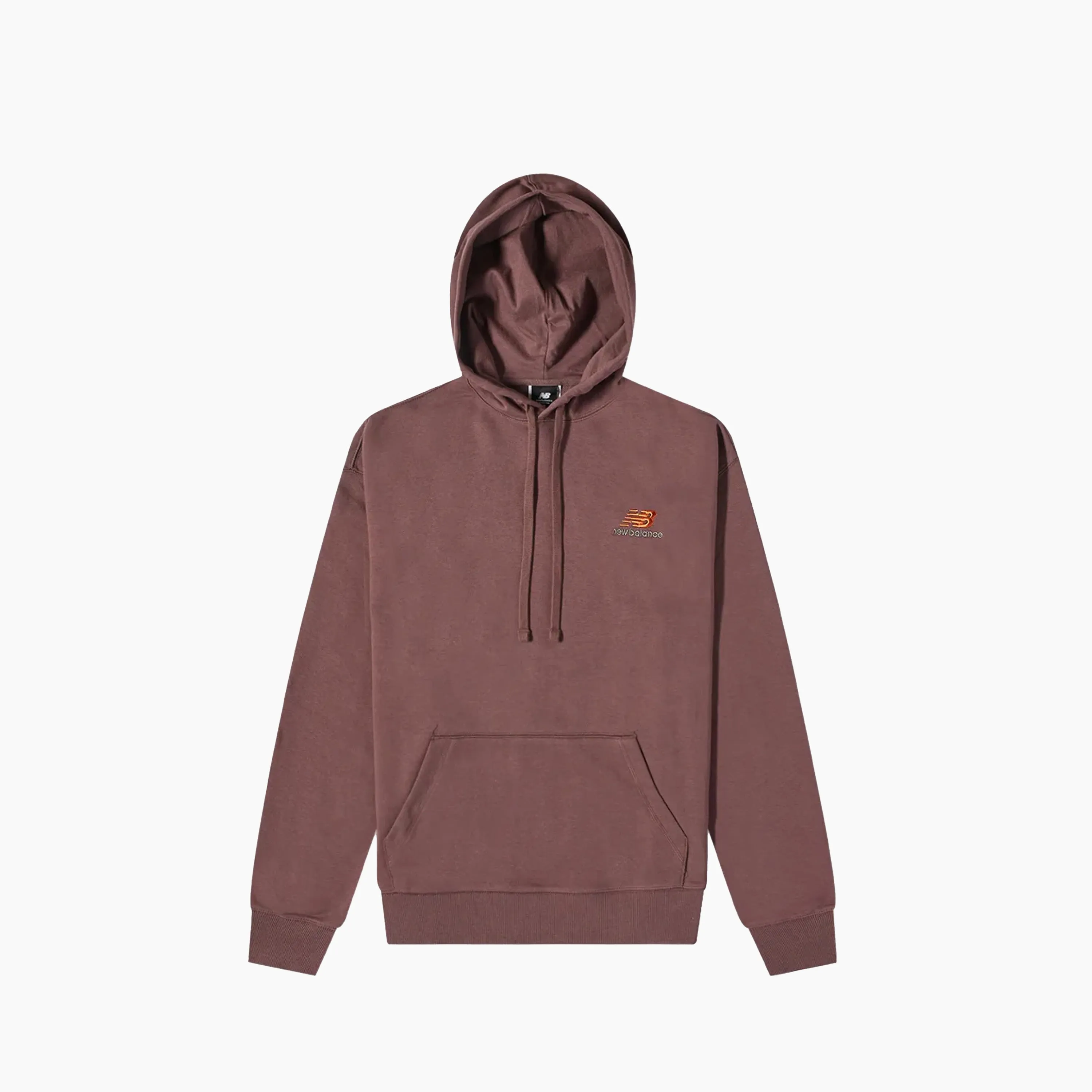 NB ESSENTIALS HOODED BROWN & ORANGE - UT21500