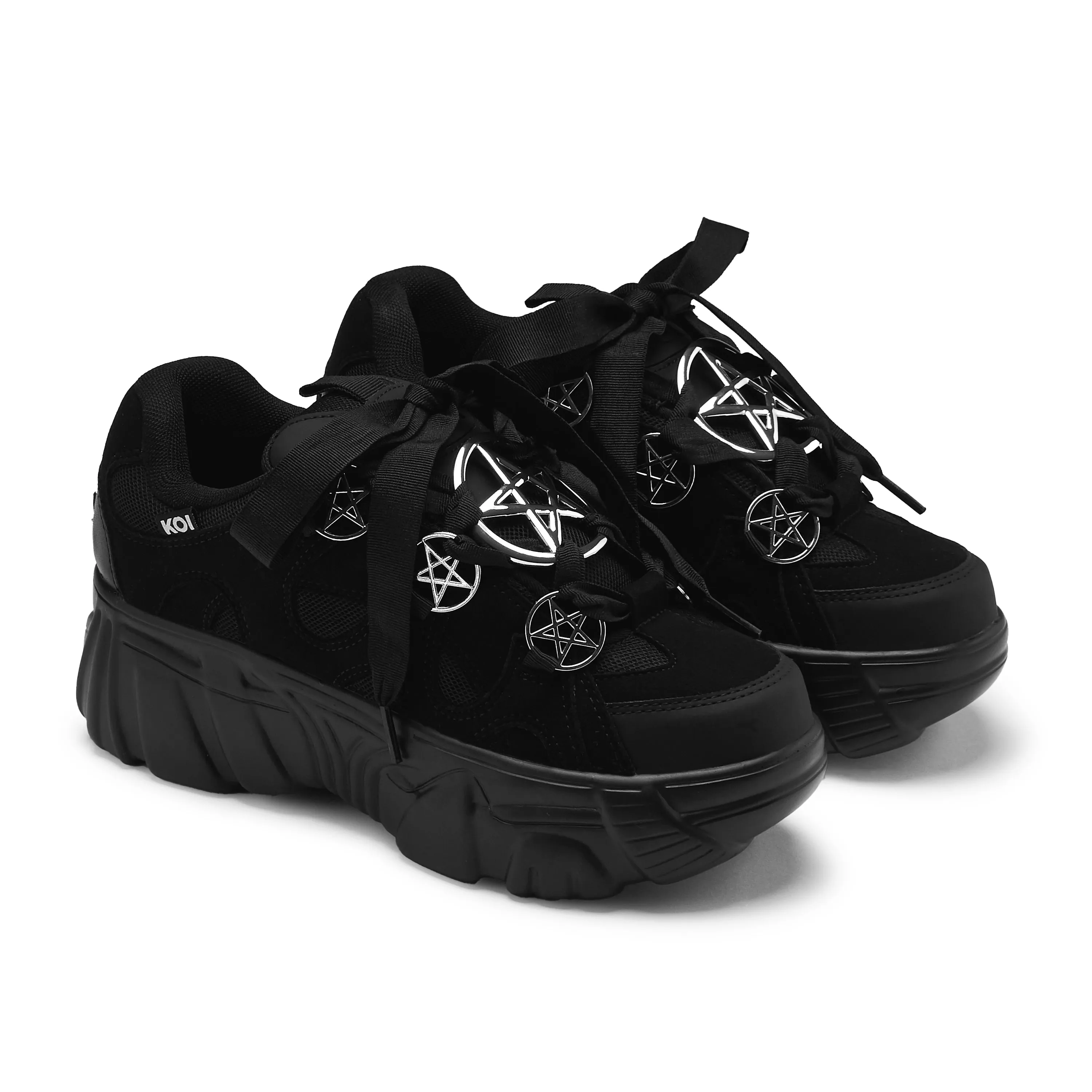 Necromancer Chunky Platform Trainers - Black