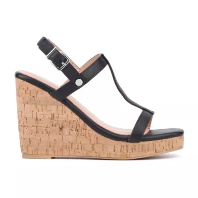 New York & Company Womens Aimee Wedge Sandals