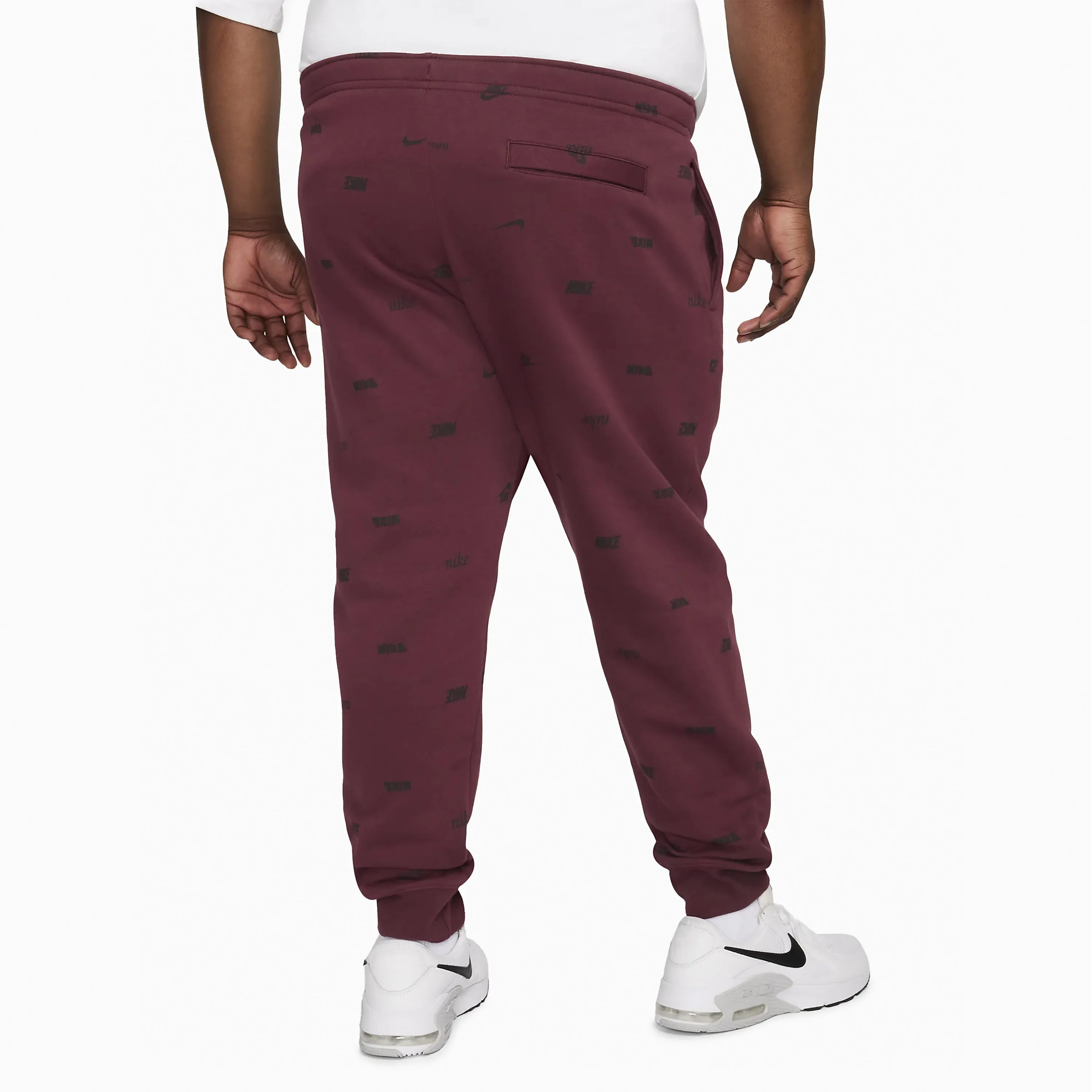 NIKE CLUB FLEECE ALLOVER PRINT JOGGERS NIGHT BROWN & BLACK - FB7437