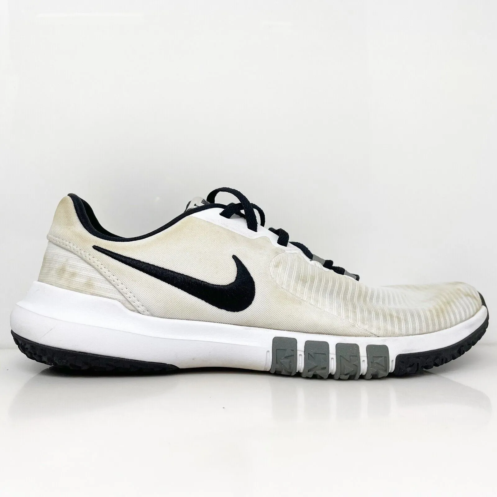 Nike Mens Flex Control 4 CD0197-100 White Running Shoes Sneakers Size 11