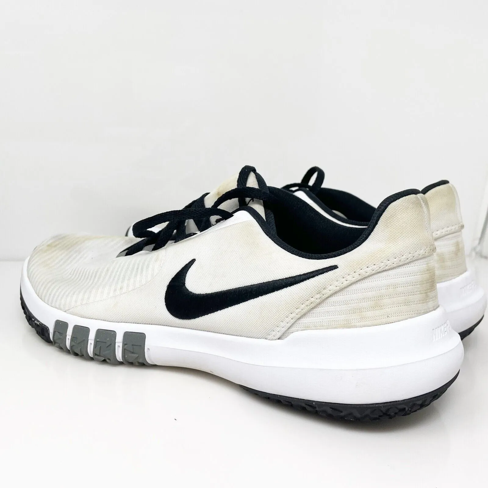 Nike Mens Flex Control 4 CD0197-100 White Running Shoes Sneakers Size 11