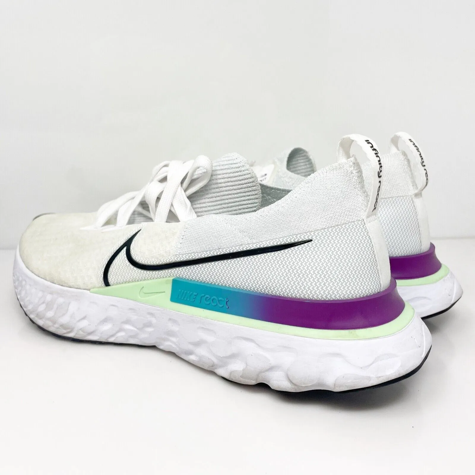 Nike Womens React Infinity Run FK CD4372-102 White Running Shoes Sneakers Size 9