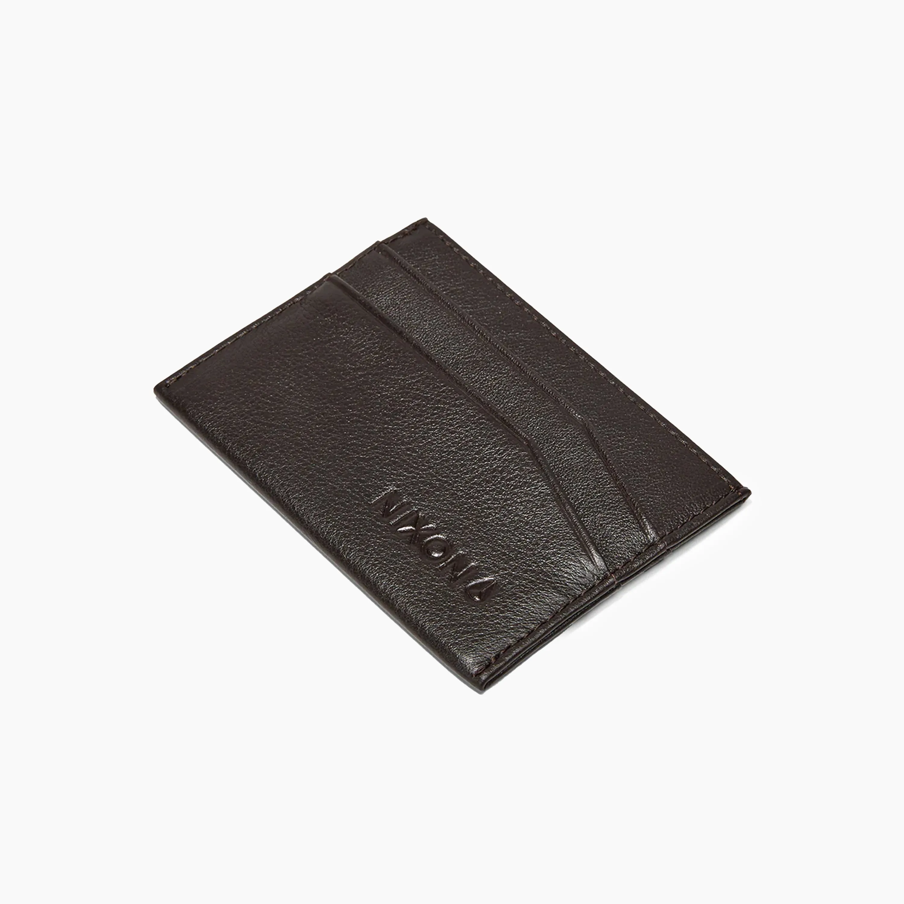 NIXON CARD HOLDER FLACO LEATHER BROWN - C2890