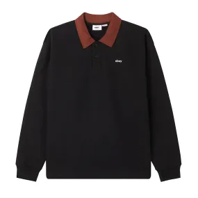 OBEY PALO FLEECE POLO // BLACK