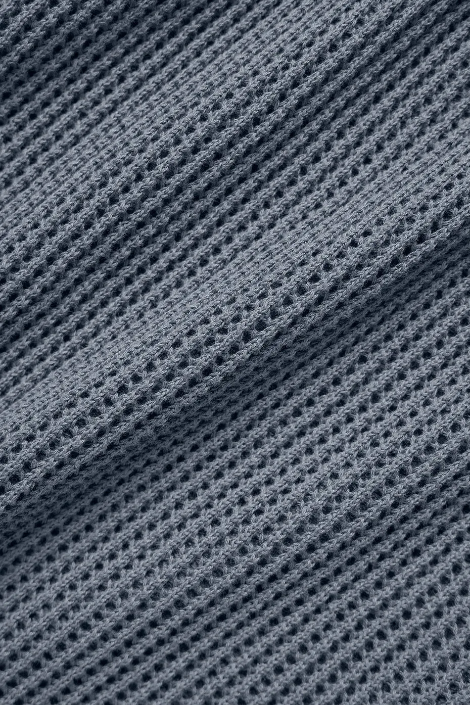 Open-Knit Polo - Steel Grey