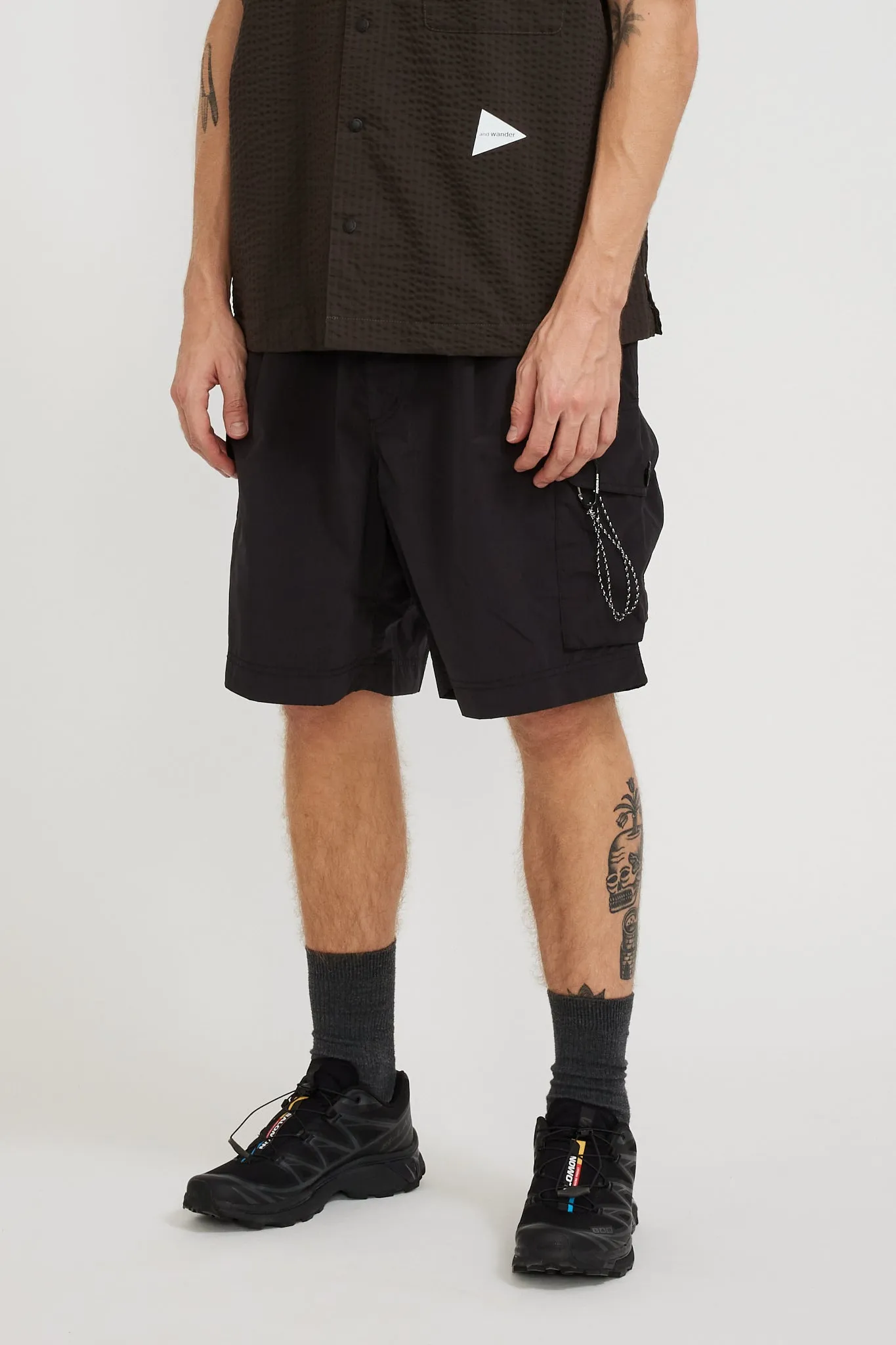 Oversized Cargo Short Pants Black