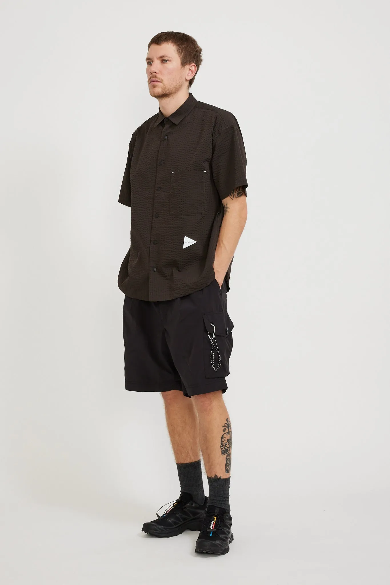 Oversized Cargo Short Pants Black