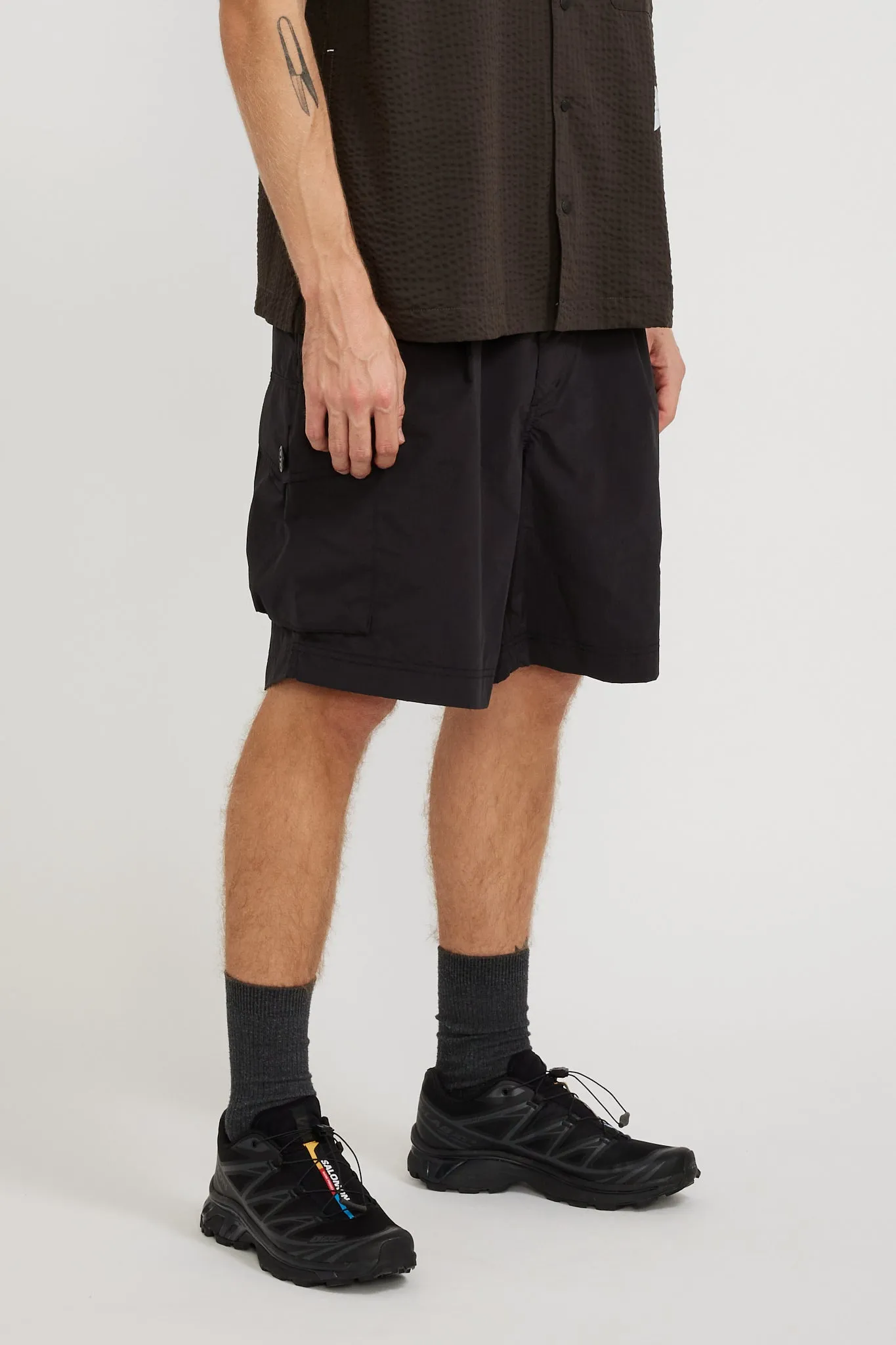 Oversized Cargo Short Pants Black