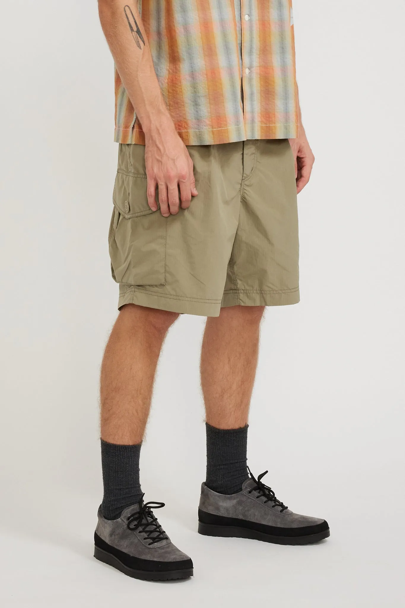 Oversized Cargo Short Pants Light Beige