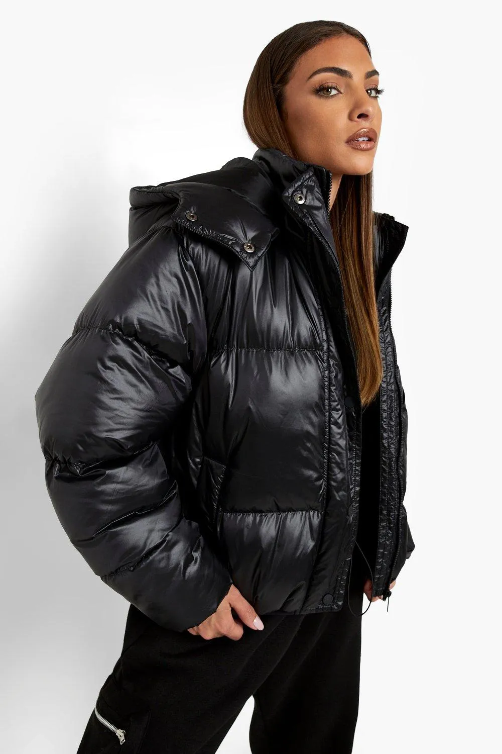 Oversized Matte Shine Puffer