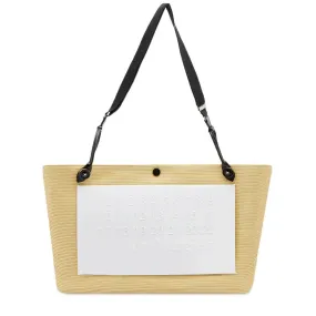 PAPER TOTE BAG XL NATURAL/WHITE | Bodega