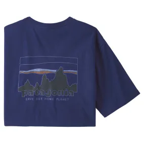 Patagonia Men's '73 Skyline Organic T-Shirt - Sound Blue