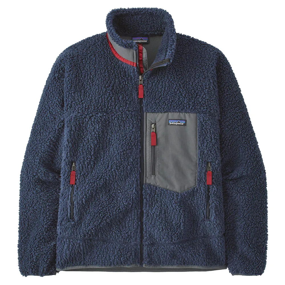 Patagonia Men's Classic Retro-X Fleece Jacket - New Navy / Wax Red