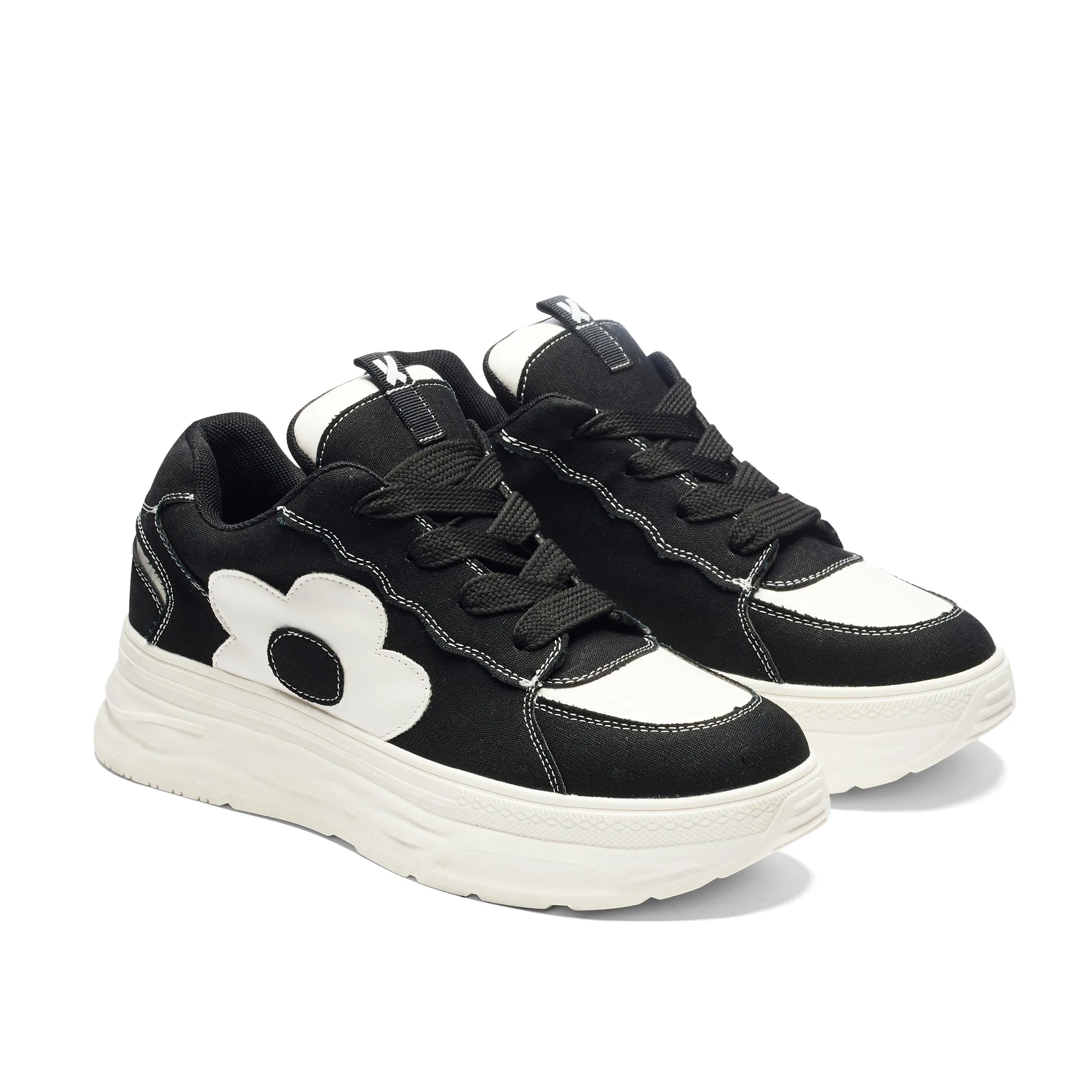 Petal Husk Chunky Trainers - Monochrome