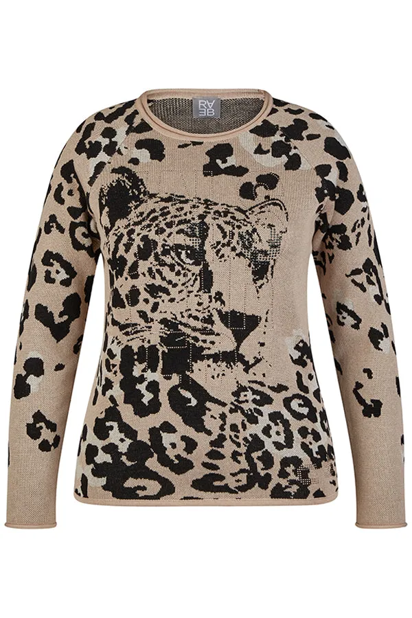 Rabe & LecomteBEIGE ANIMAL PRINT SWEATER