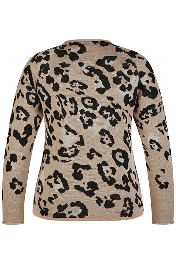 Rabe & LecomteBEIGE ANIMAL PRINT SWEATER