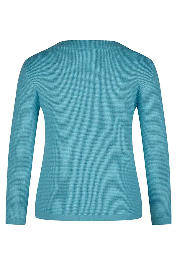 Rabe & LecomteBLUE EMBELISHED CREWNECK SWEATER