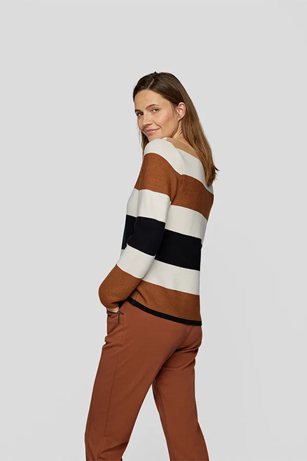 Rabe & LecomteBROWN STRIPED SWEATER