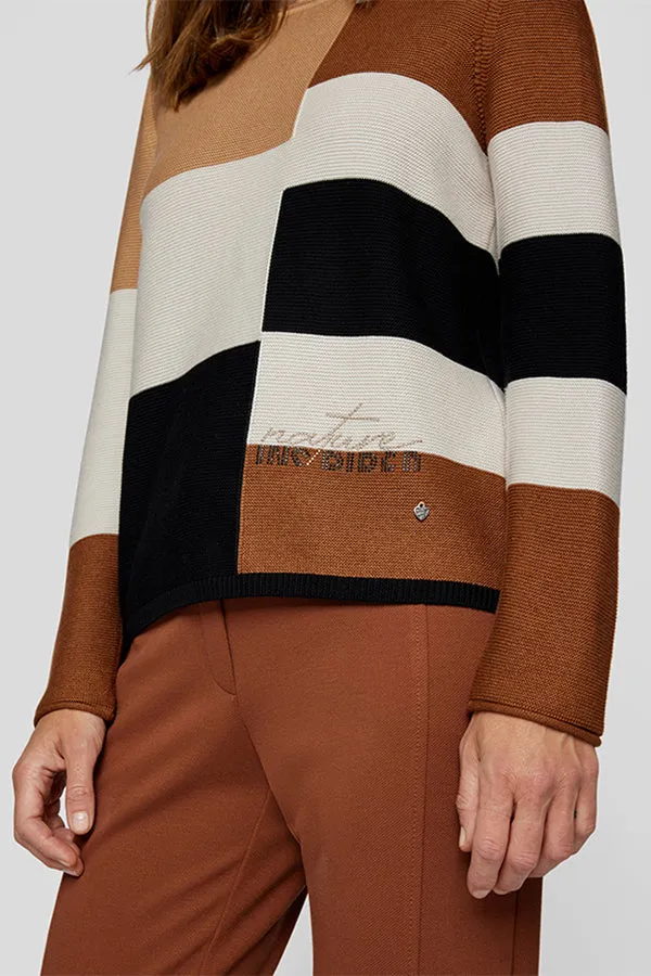 Rabe & LecomteBROWN STRIPED SWEATER