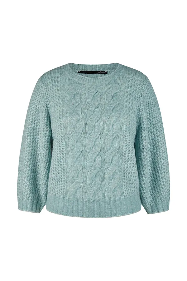 Rabe & LecomteGREEN CABLE KNIT SWEATER