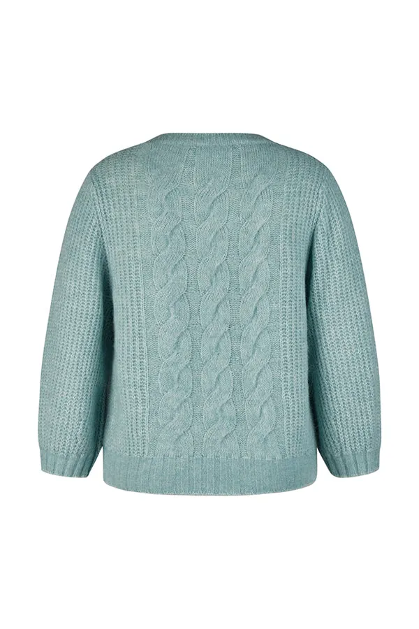 Rabe & LecomteGREEN CABLE KNIT SWEATER