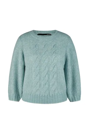 Rabe & LecomteGREEN CABLE KNIT SWEATER