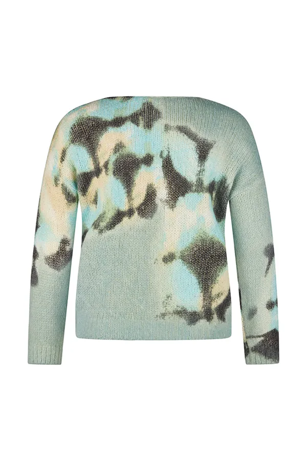 Rabe & LecomteMULTICOLOR V-NECK FINE KNIT SWEATER