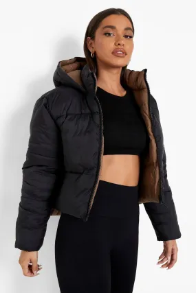 Reversible Hooded Puffer Jacket