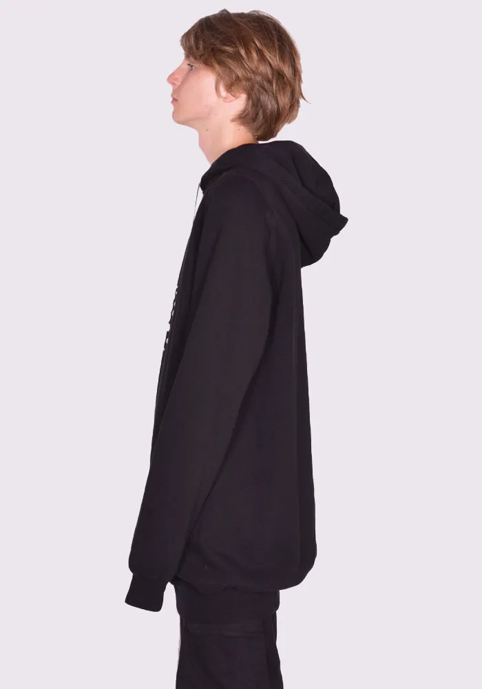 RICK OWENS MEN RR02D6282 FES3 SWEAT HOODIE BLACK (New Season FW24)