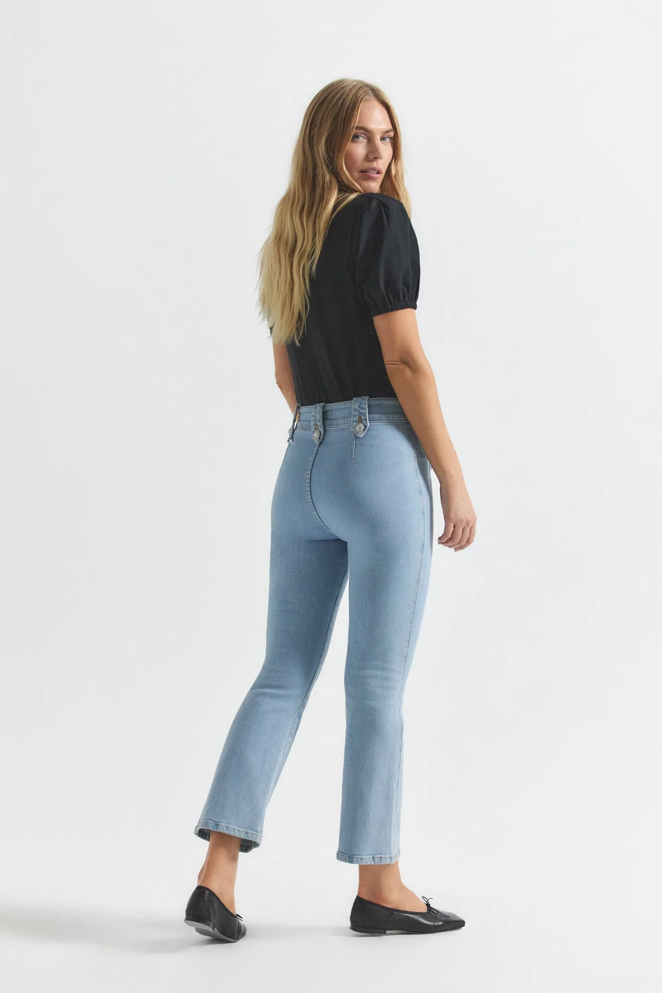 Robertson Crop Flare Jeans - Dover Light