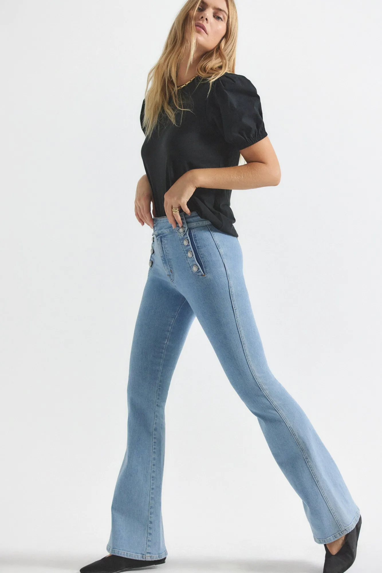 Robertson Flare Jeans - Dover Light