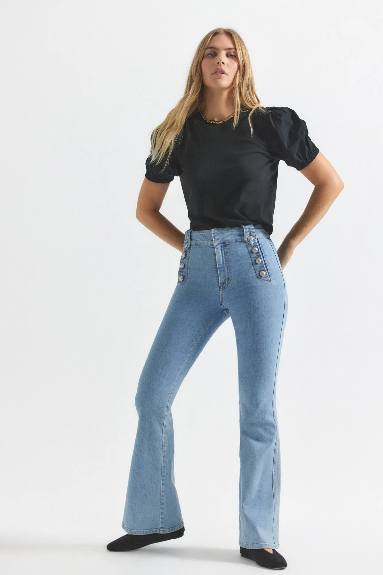 Robertson Flare Jeans - Dover Light