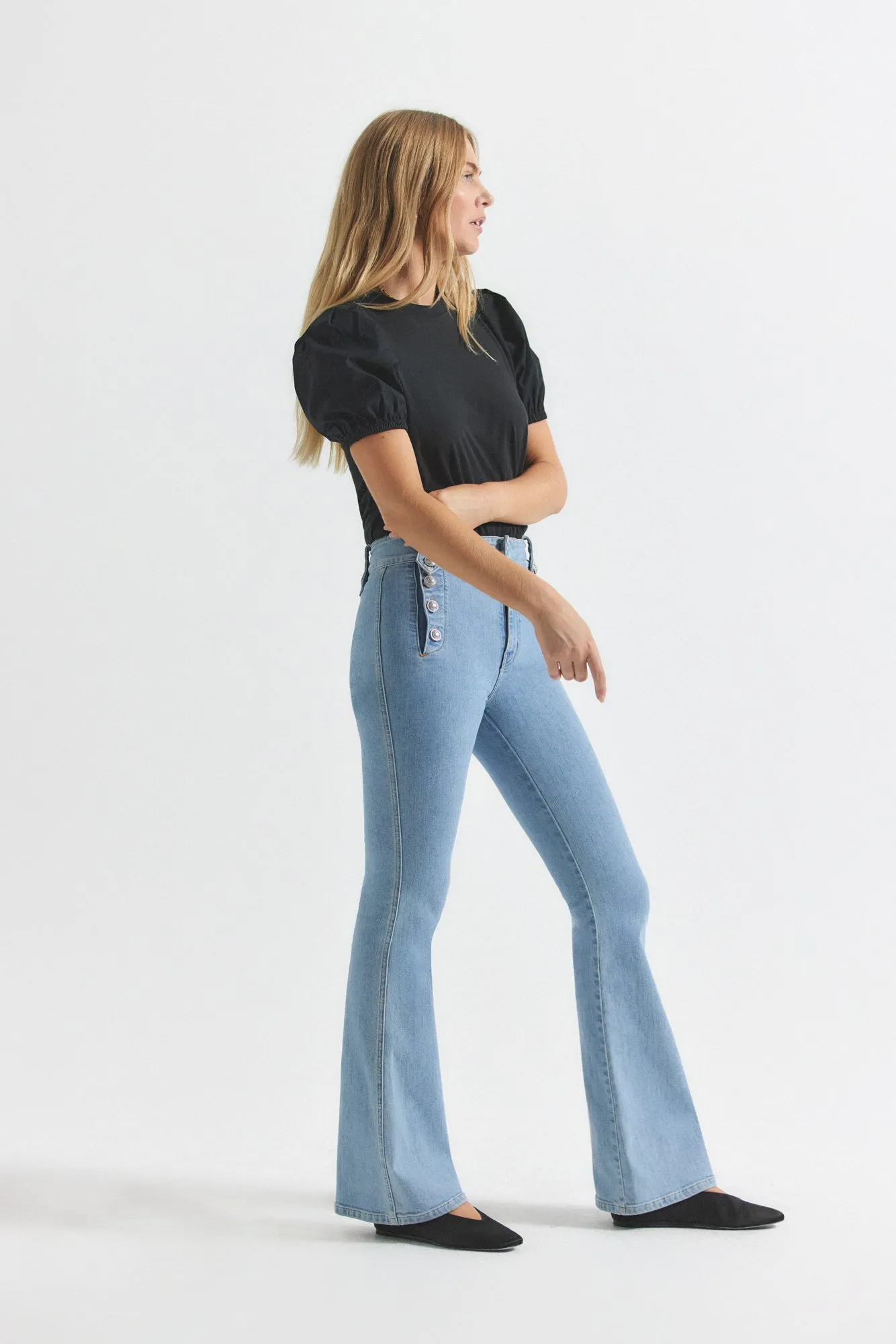 Robertson Flare Jeans - Dover Light