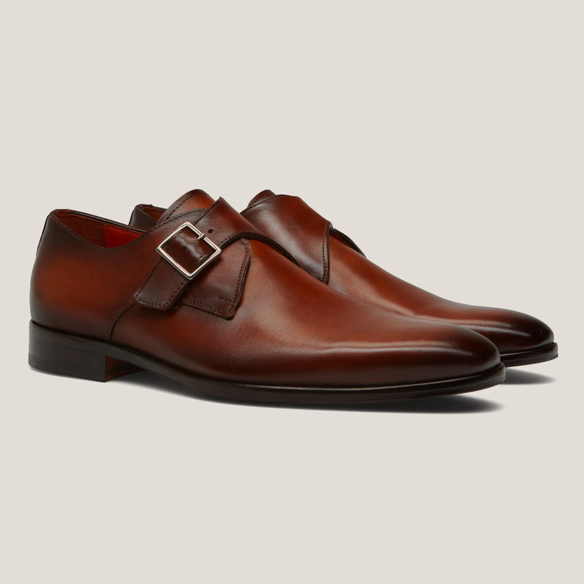 Roma Terra d'Oro Brown Leather Monkstraps