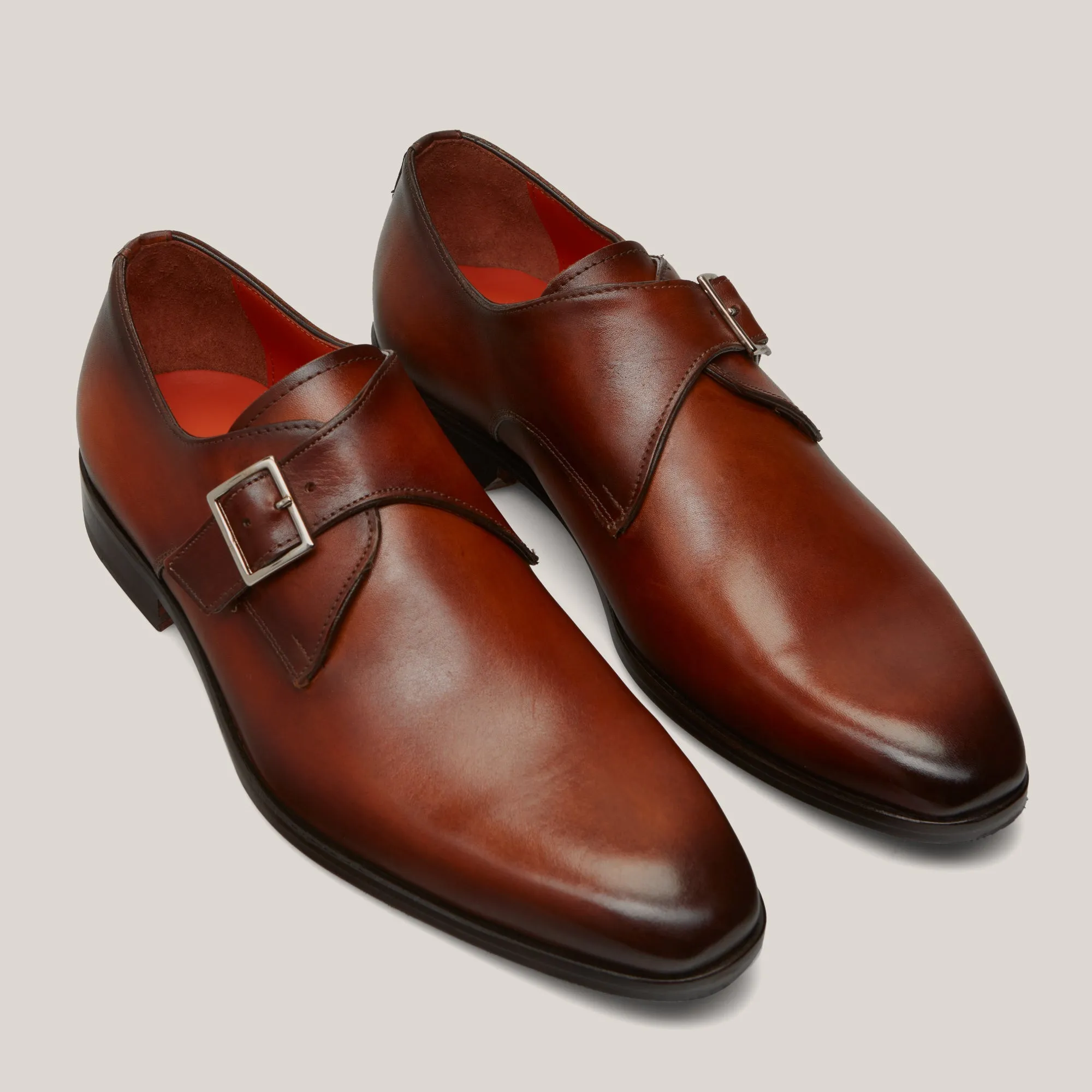 Roma Terra d'Oro Brown Leather Monkstraps