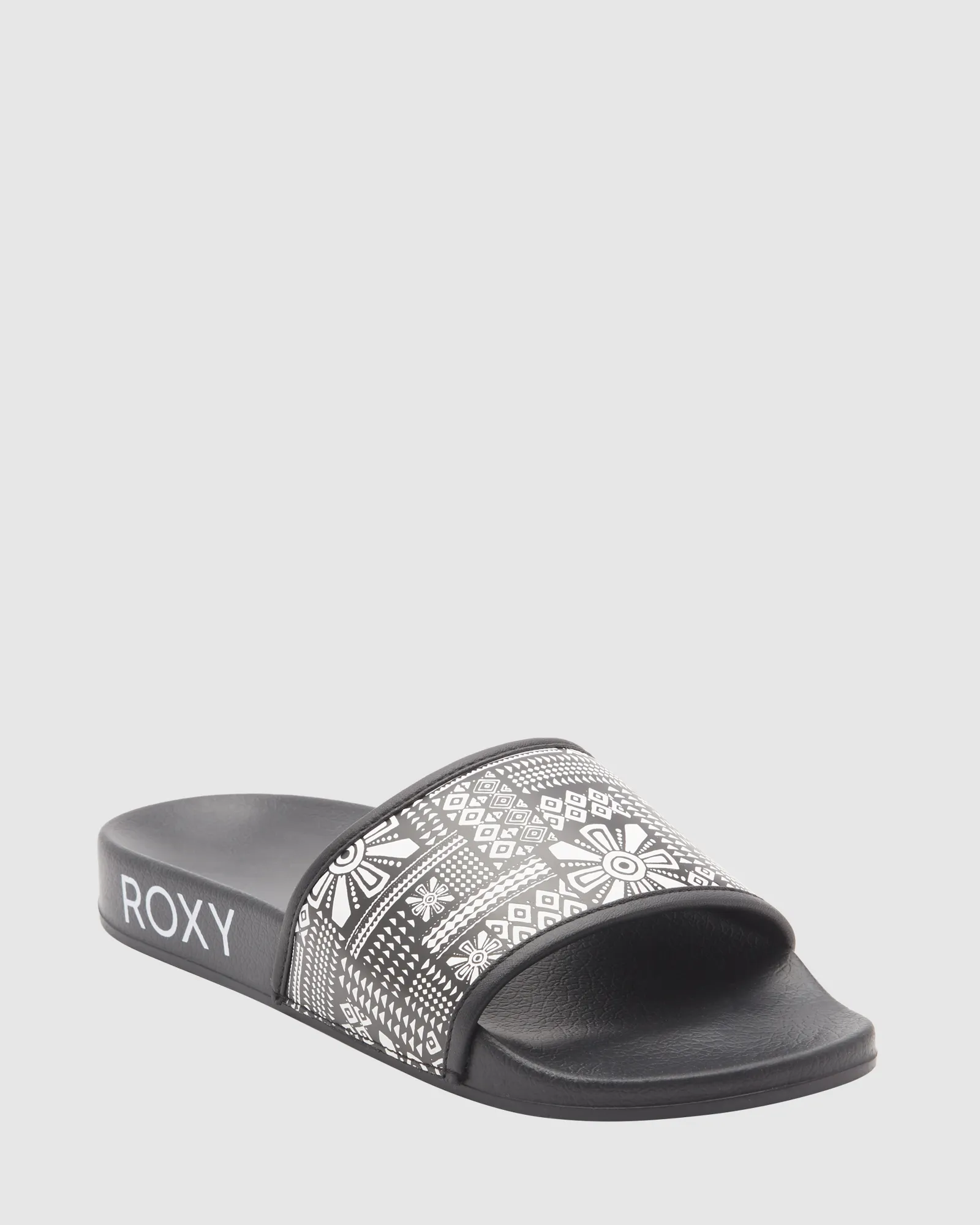 Roxy Womens Slippy Sandals - Black/White | SurfStitch