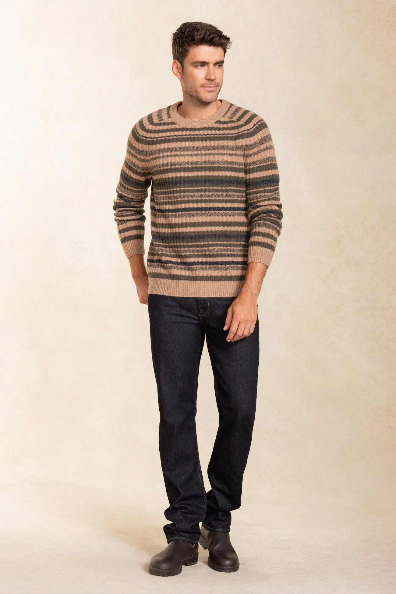 SAM STRIPED CASHMERE SWEATER