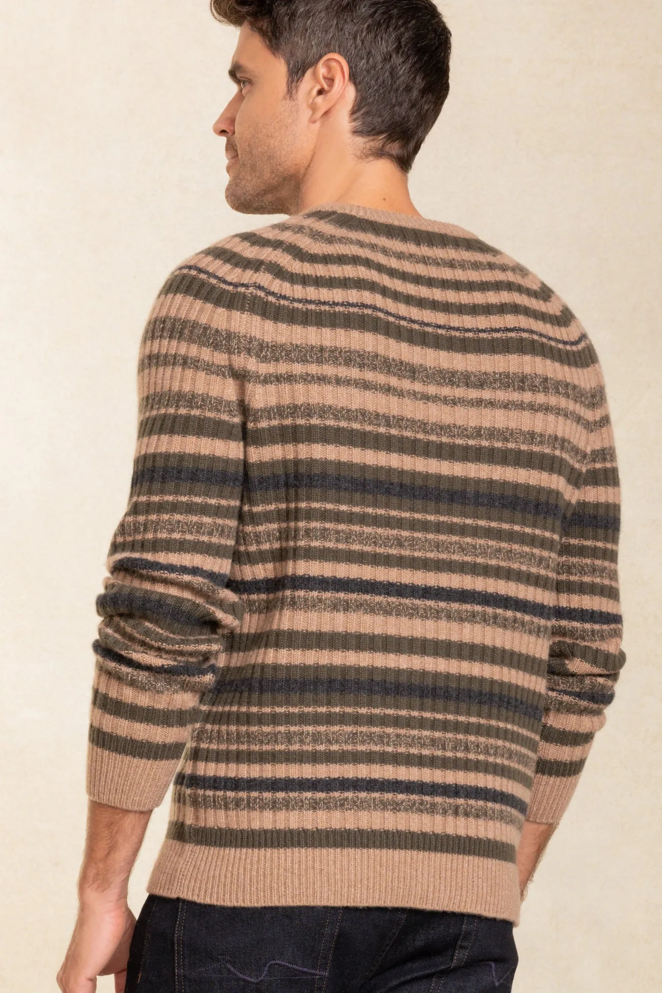 SAM STRIPED CASHMERE SWEATER